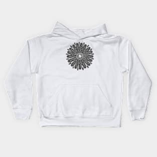 Flower Petal Mandala at Midnight Kids Hoodie